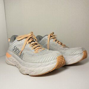 Hoka One One Bondi 7 Low Womens Size 8 Gray Athletic Shoes Sneakers 1110519